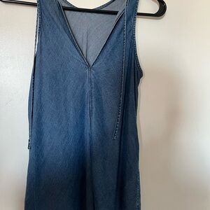 Blue Denim Sleeveless Top